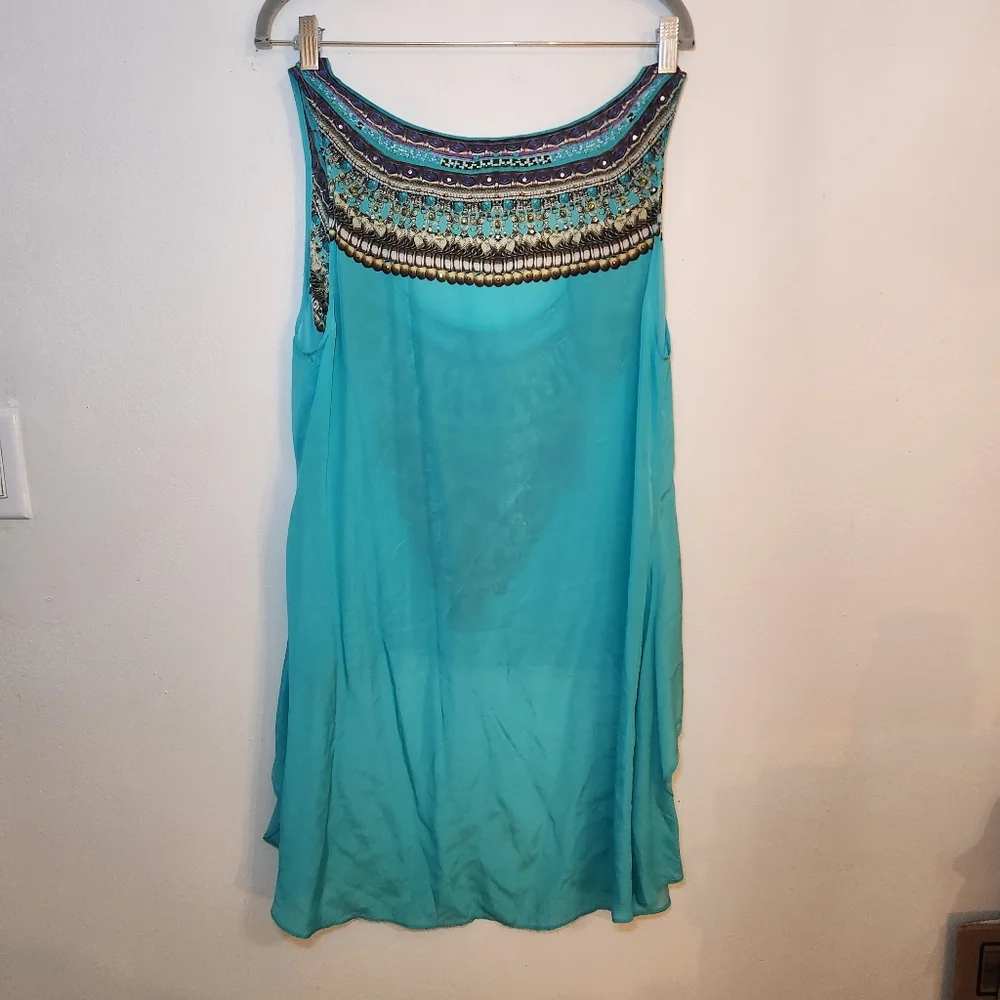 Camilla 100% Silk High Low Tuci Size 2 - Picture 4 of 14